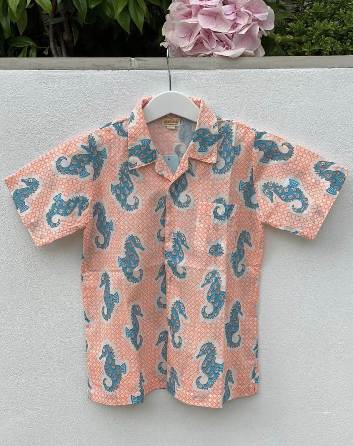 The Almirah Kids Cotton Seahorse Shirt