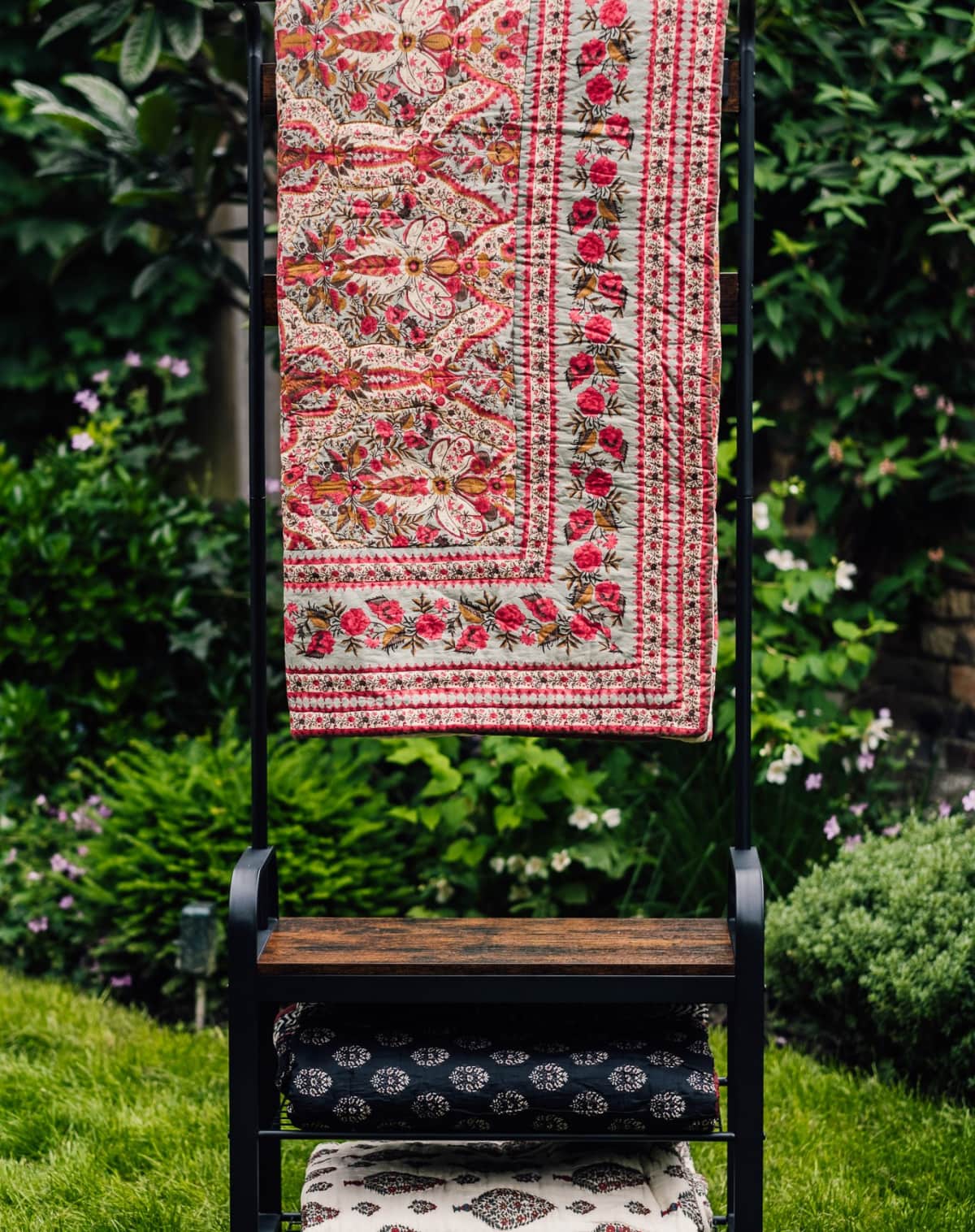 Ritu Kumar Chidambaram Single Quilt in Pink Cotton Voile