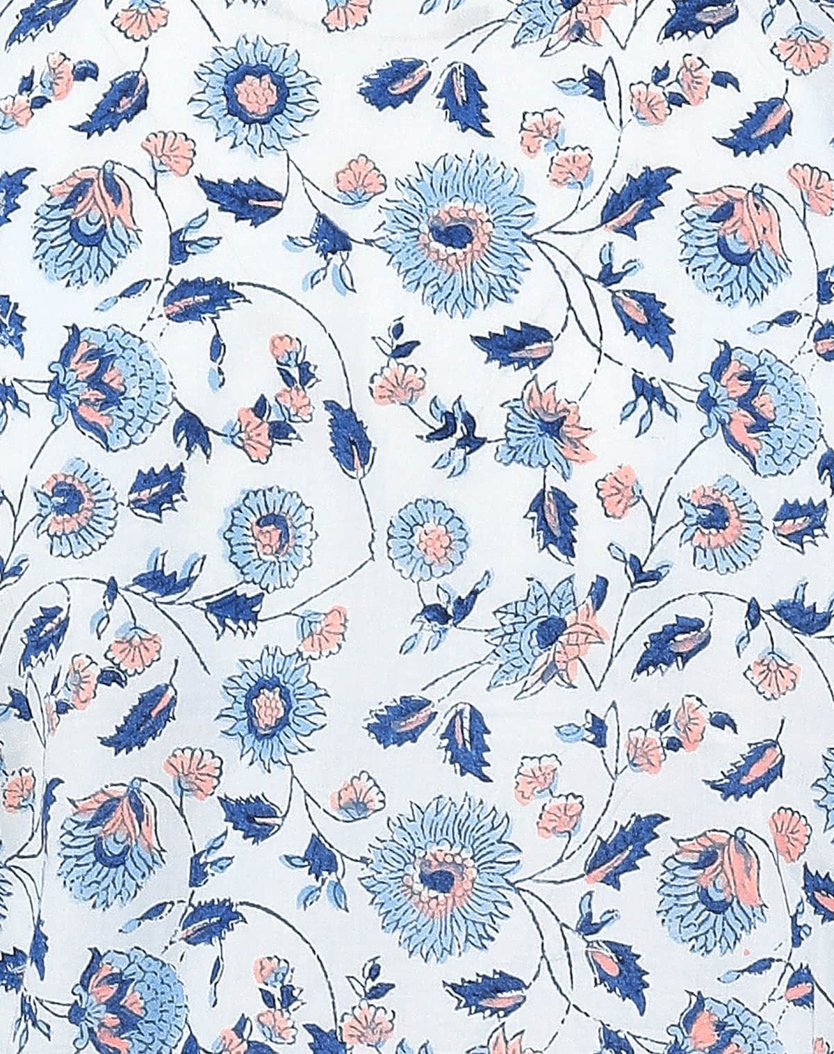 Dilli Grey Cotton Pyjama Set in Cornflower Blue Meadow