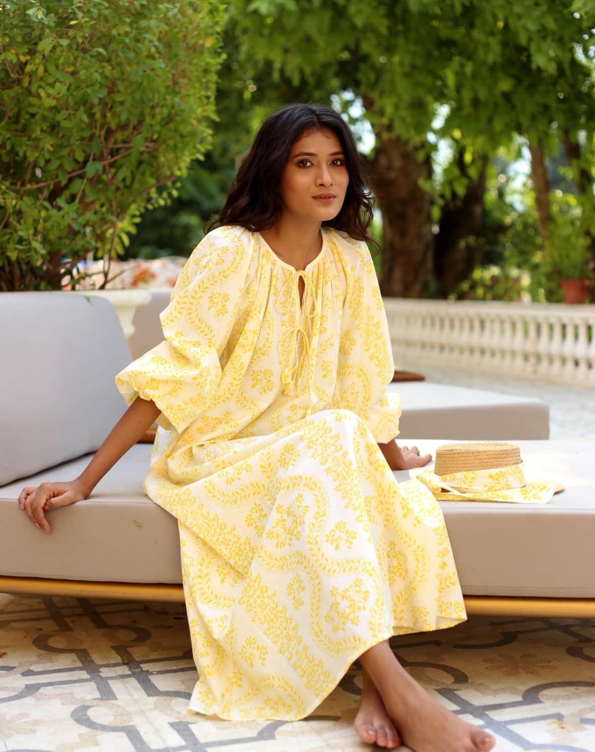 Monsoon & Beyond Gabriella Dress in Frangipani Floral Print