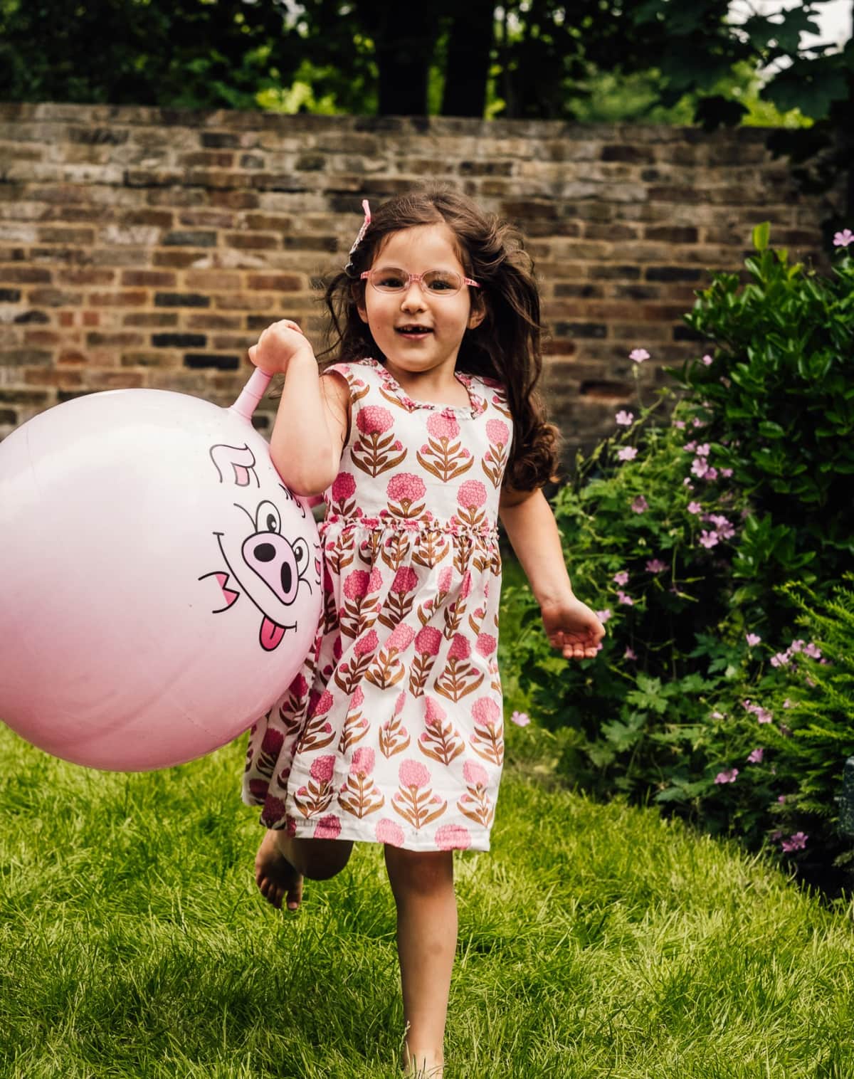 The Almirah Kids Pink Genda Flower Cotton Dress