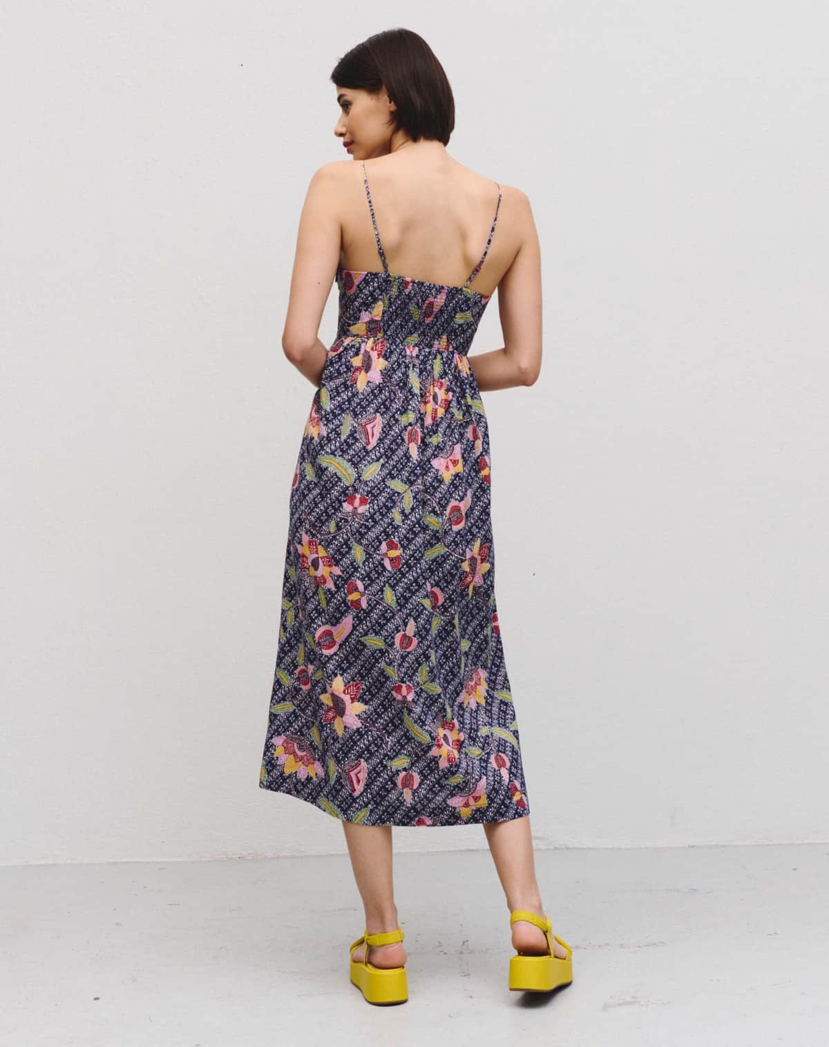 Idano Nidal Spring Dress in Midnight Blue