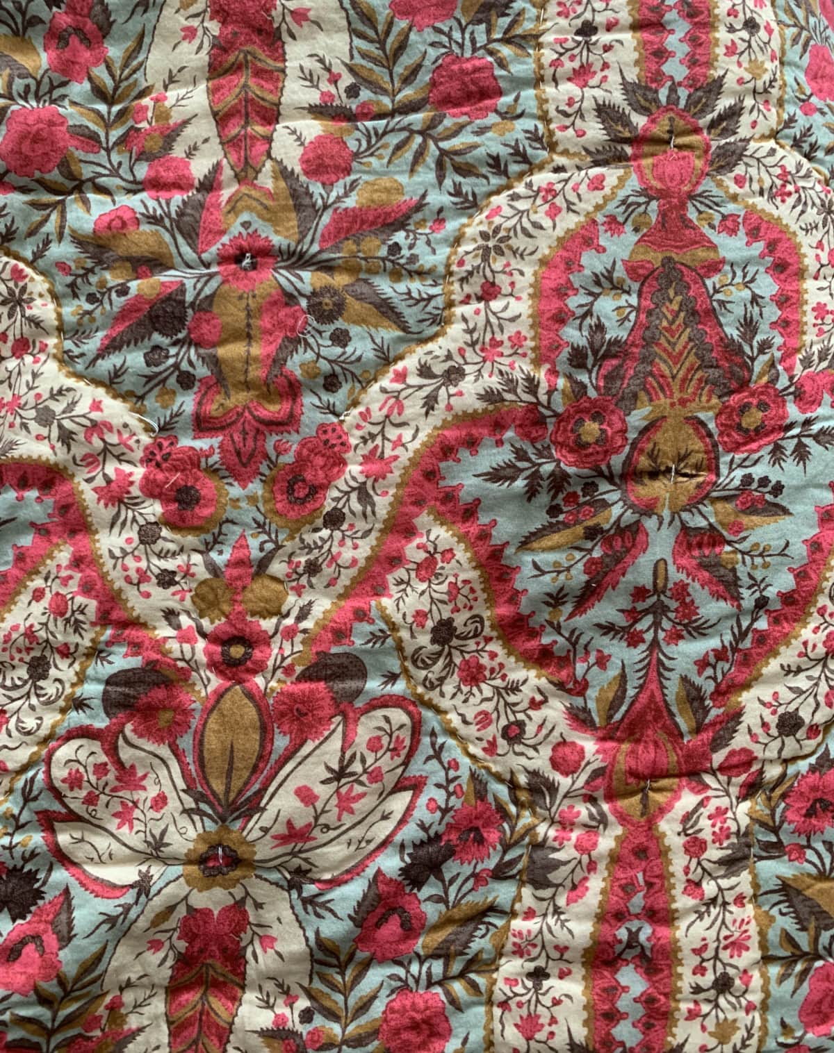Ritu Kumar Chidambaram Single Quilt in Pink Cotton Voile