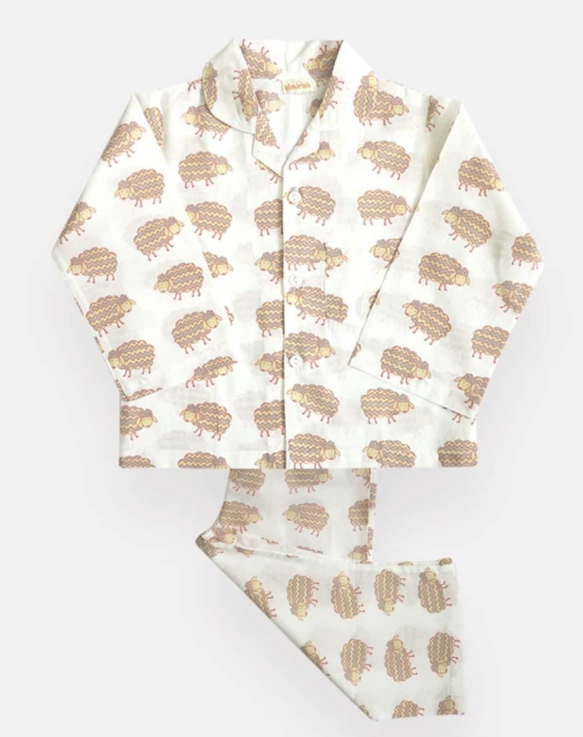 The Almirah Kids Cotton Pyjamas in Sheep Print