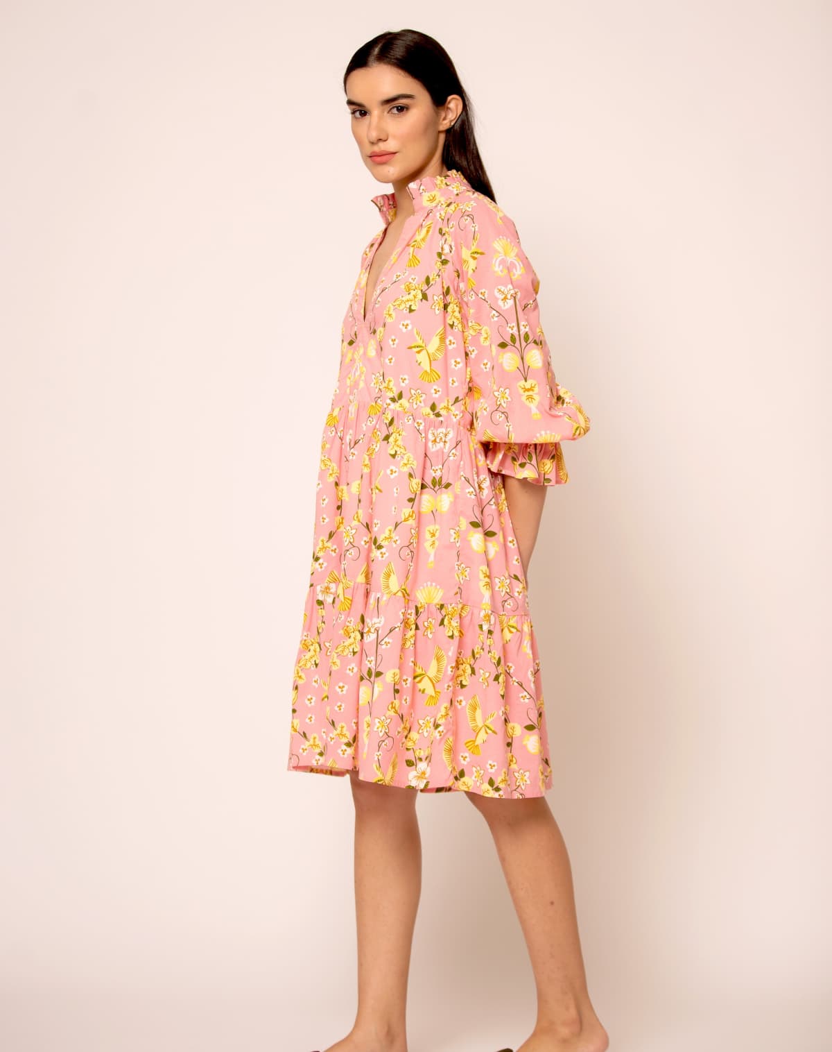 Beyond By Vera Juliet Spring Dress in Veranda Pink