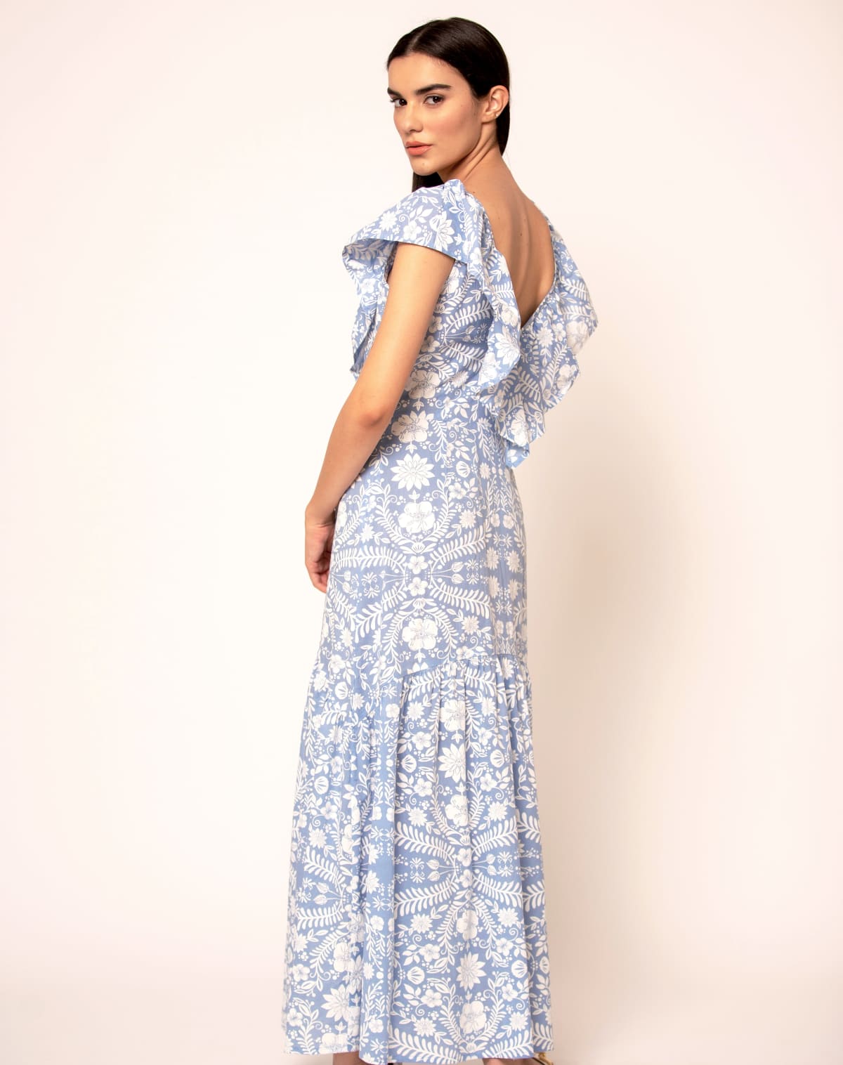 Beyond By Vera Ella Spring Dress in Paradiso Blue