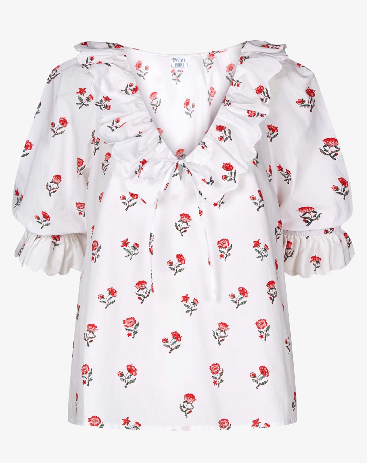 Pink City Prints Ava Top in Mini Blossom