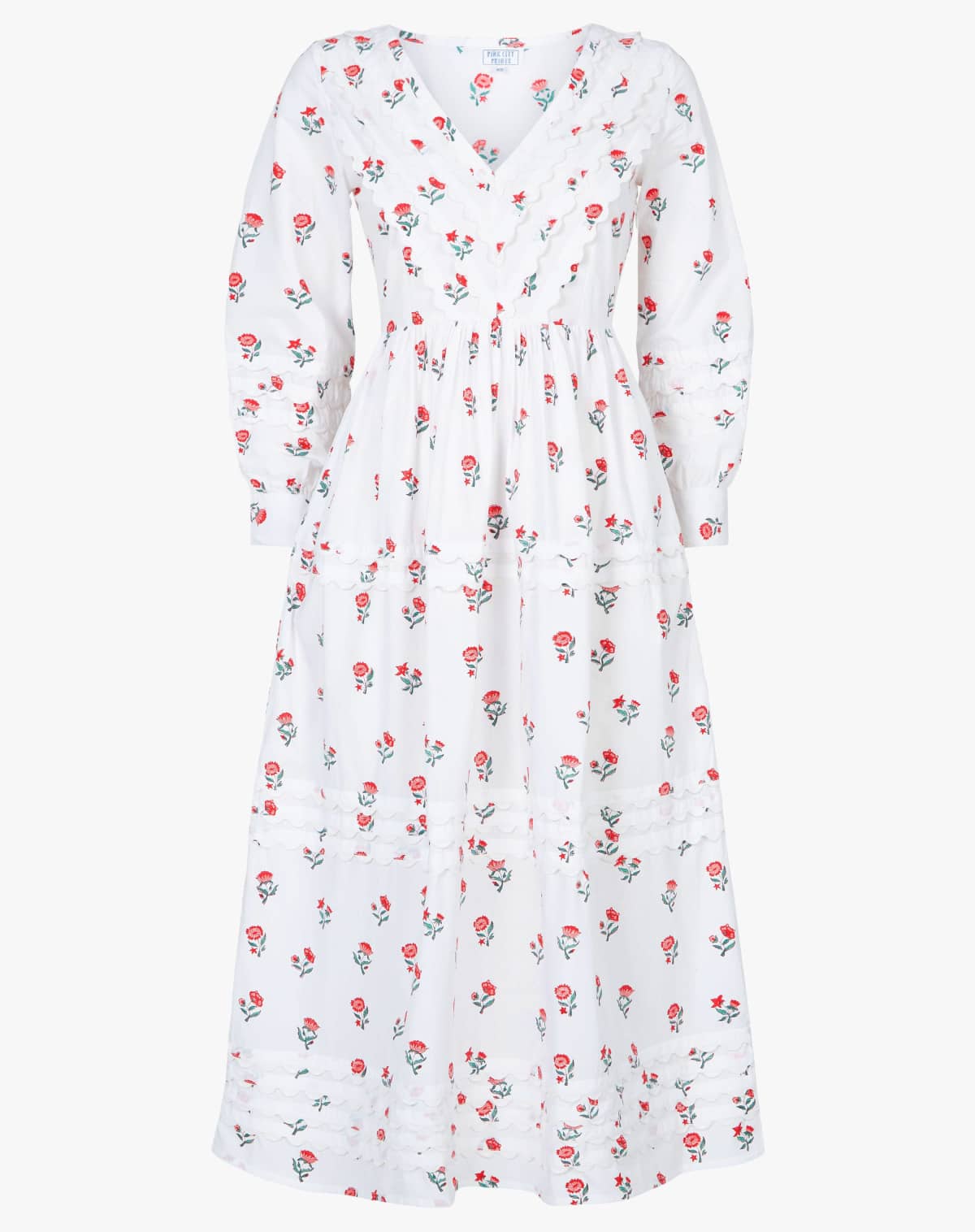 Pink City Prints Mini Blossom Portofino Dress