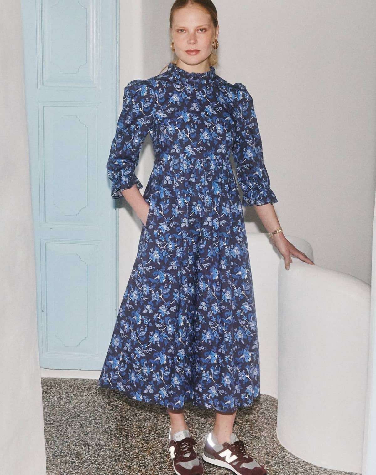 Pink City Prints Mumbai Dress in Midnight Tapestry Print