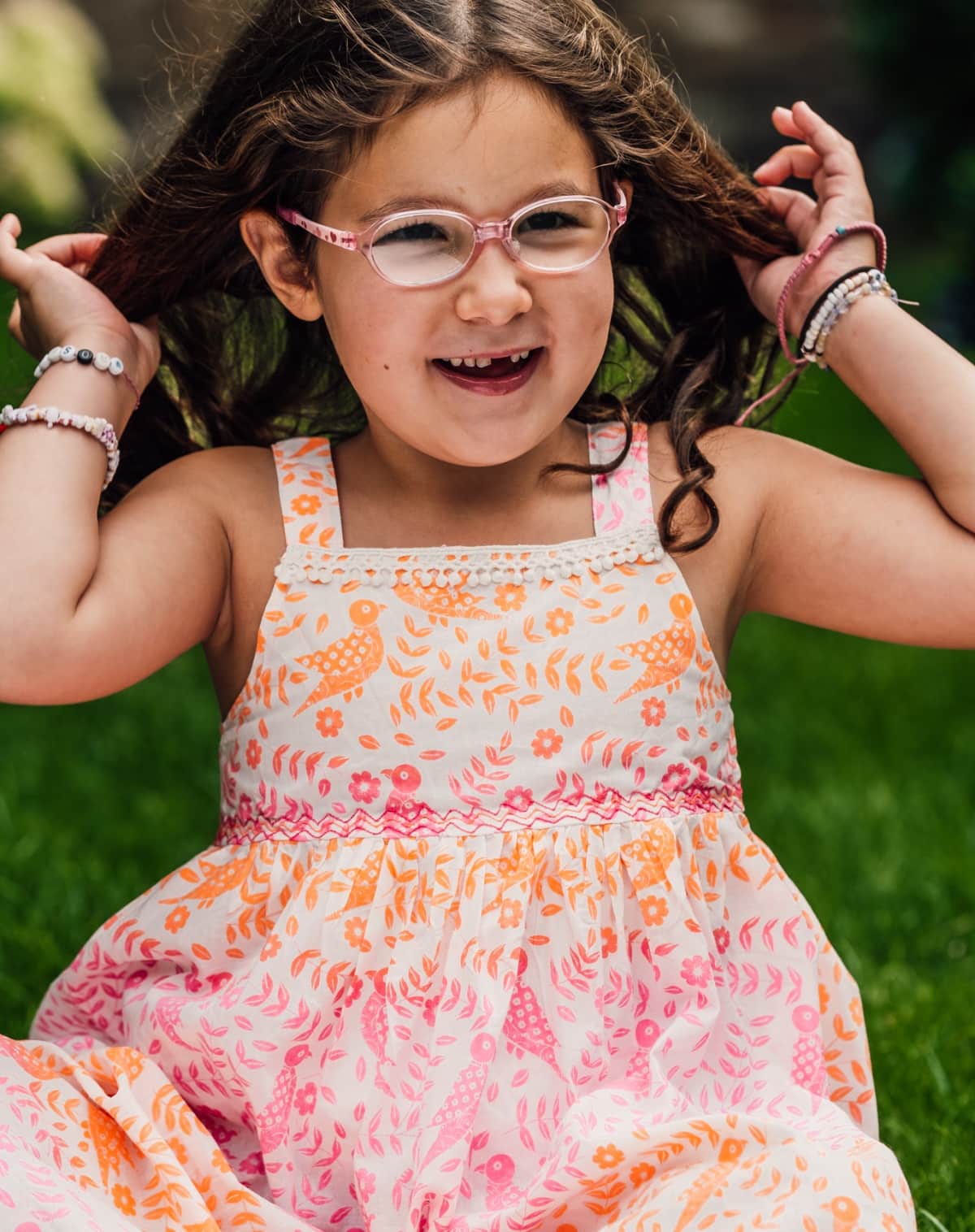 The Almirah Kids Cotton Neon Birds Dress