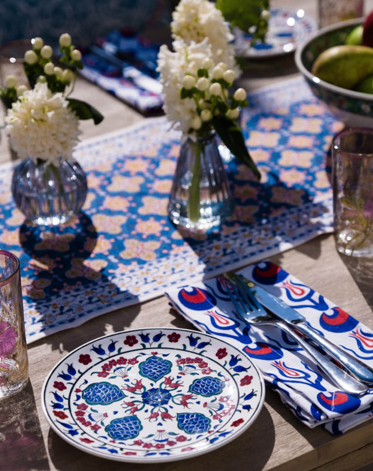 YUKSEL Iznik Floral Printed Side Plate 18cm