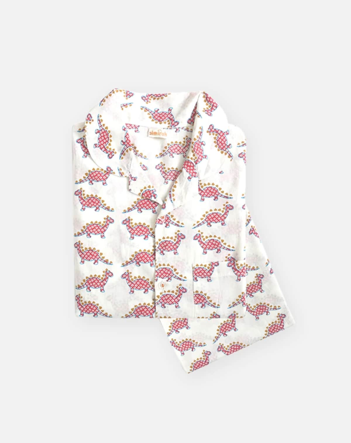 The Almirah Kids Dinosaur Pyjamas Set in Red