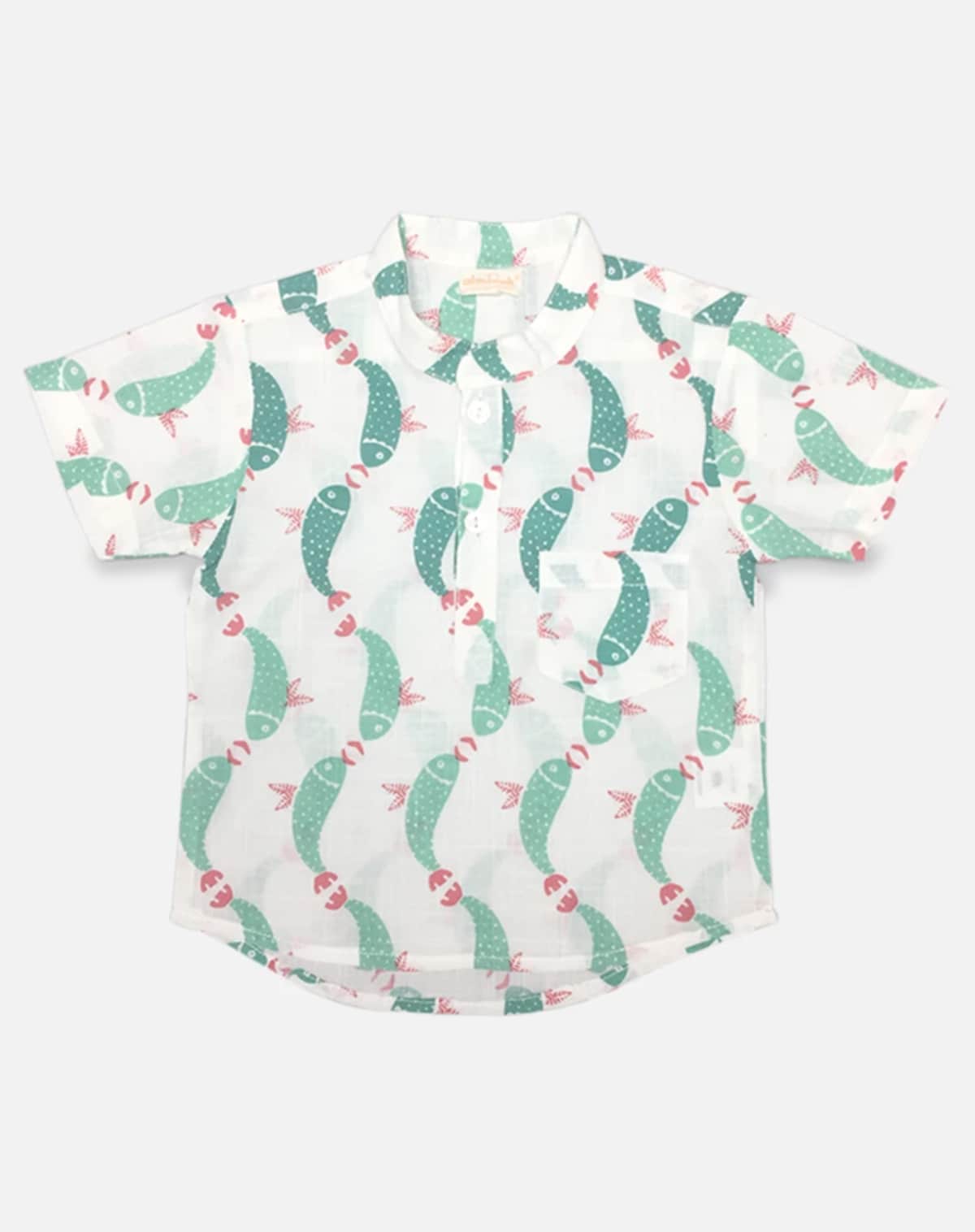 The Almirah Acrofish Kids Cotton Swimming Fish Shirt