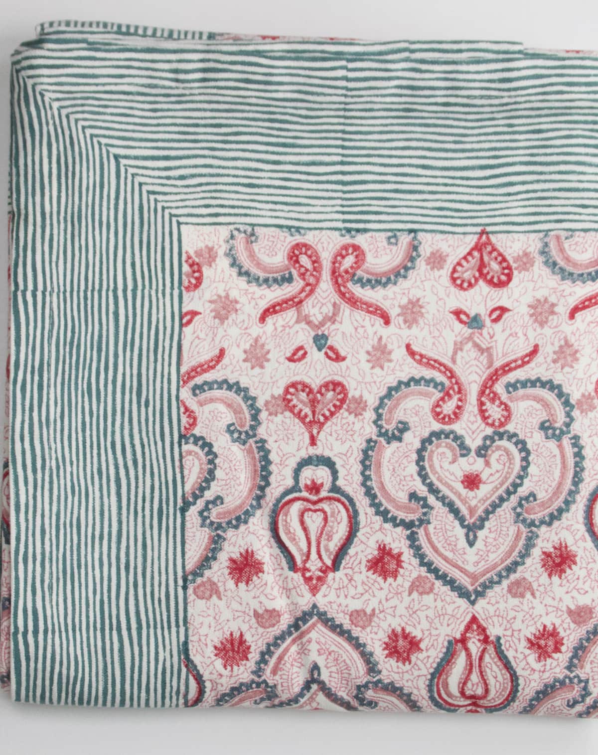 Karlijn Van Driel Marigold Roza XL Block Printed Cotton Tablecloth