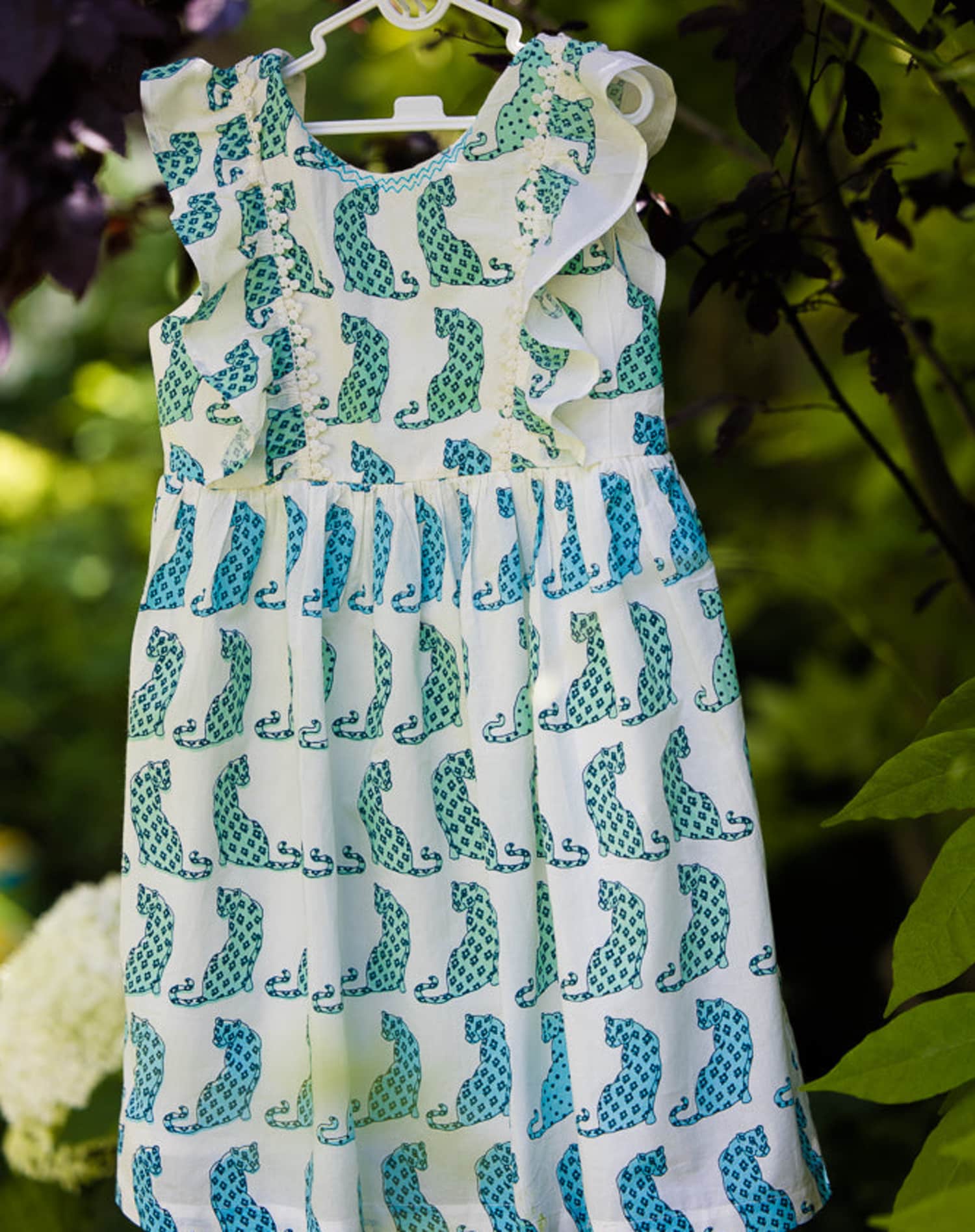 Rosie Dalia Kids Cotton Dress in Leopard Print