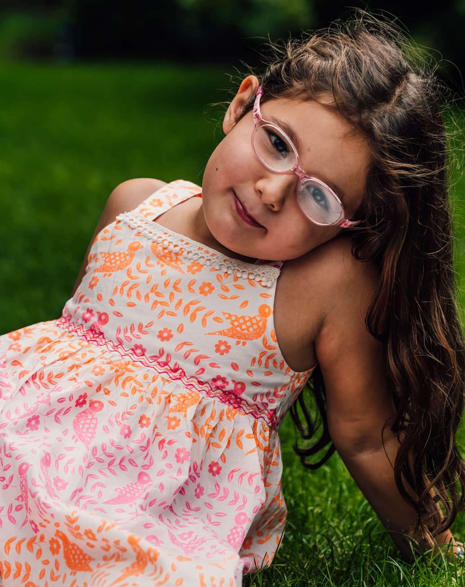 The Almirah Kids Cotton Dress in Neon Print