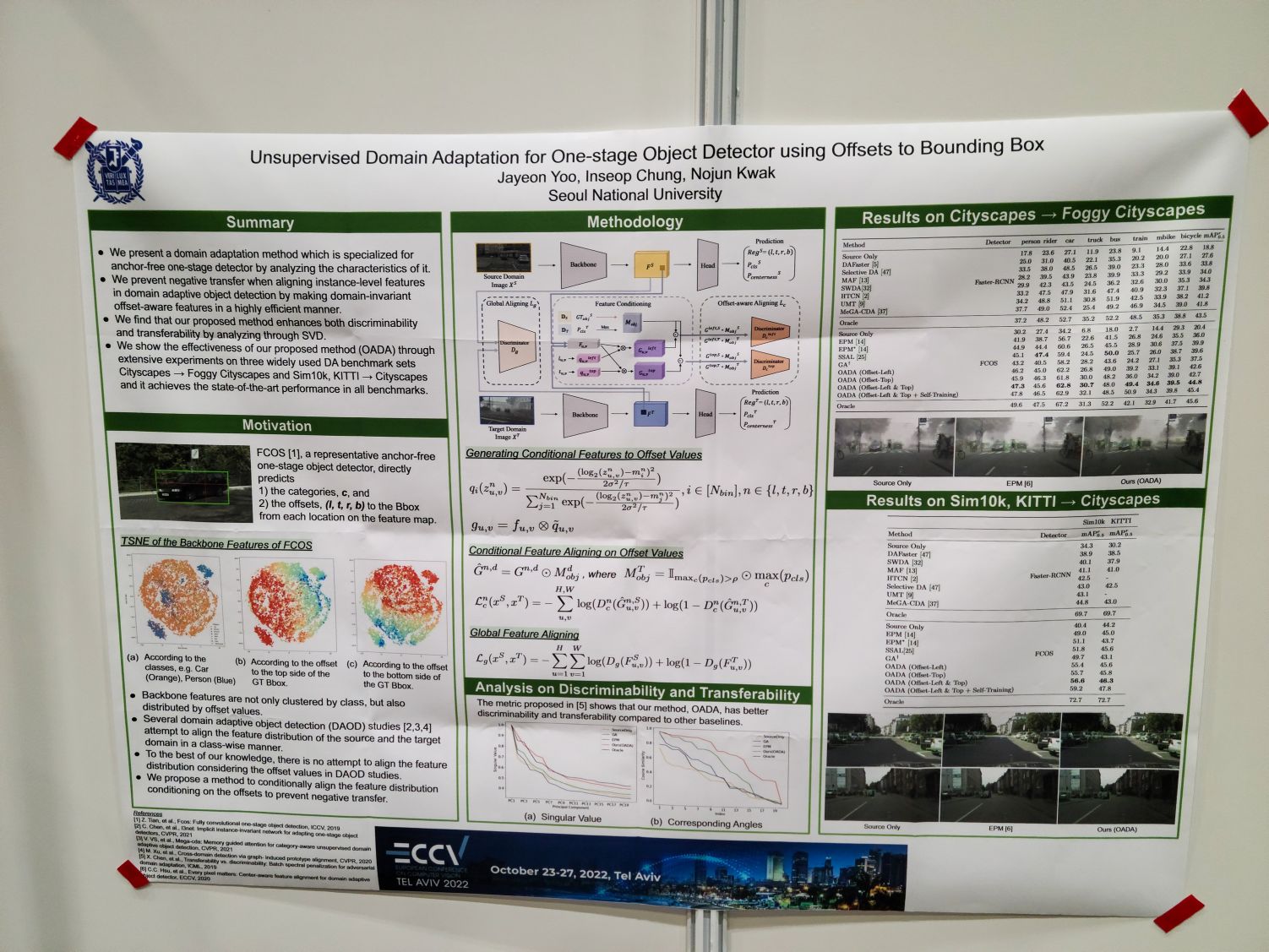 Unsupervised Domain Adaptation for One-stage Object Detector using Offsets to Bounding Box