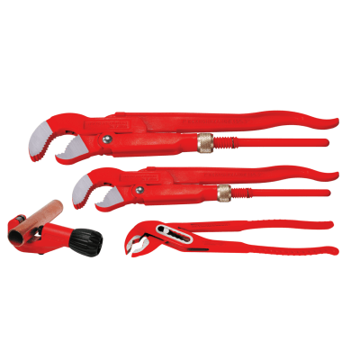 Set utensili: Giratubi svedesi 1 - 1.1/2 + Pinza SP 10 + Tagliatubi TC 35, Pinze professionali