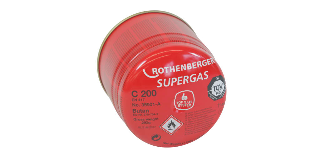 ROTHENBERGER Industrial C200 Supergas brandgaspatroon steekpatroon NIEUW met geïntegreerd Gas Lock System 24 stuks