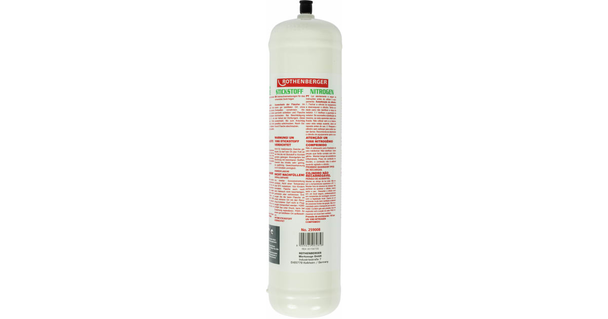 Botella de nitrógeno 1 kg, 950 cm³, 110 bar - ROTHENBERGER