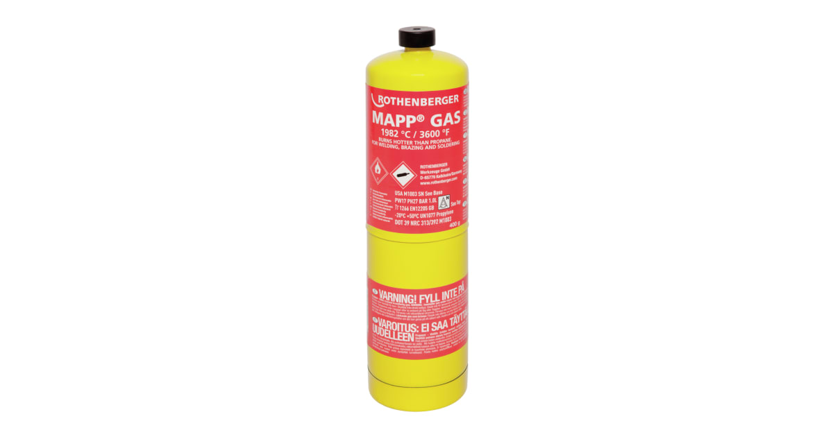 MAPP Gas, 1"US, EN 12205 Cartridges hard soldering ROTHENBERGER United Kingdom