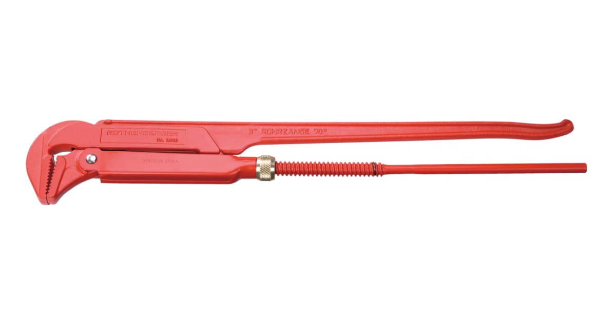 ROTHENBERGER Pipe Wrench 90° Total Length 420 Mm Clamping Width 48 Mm