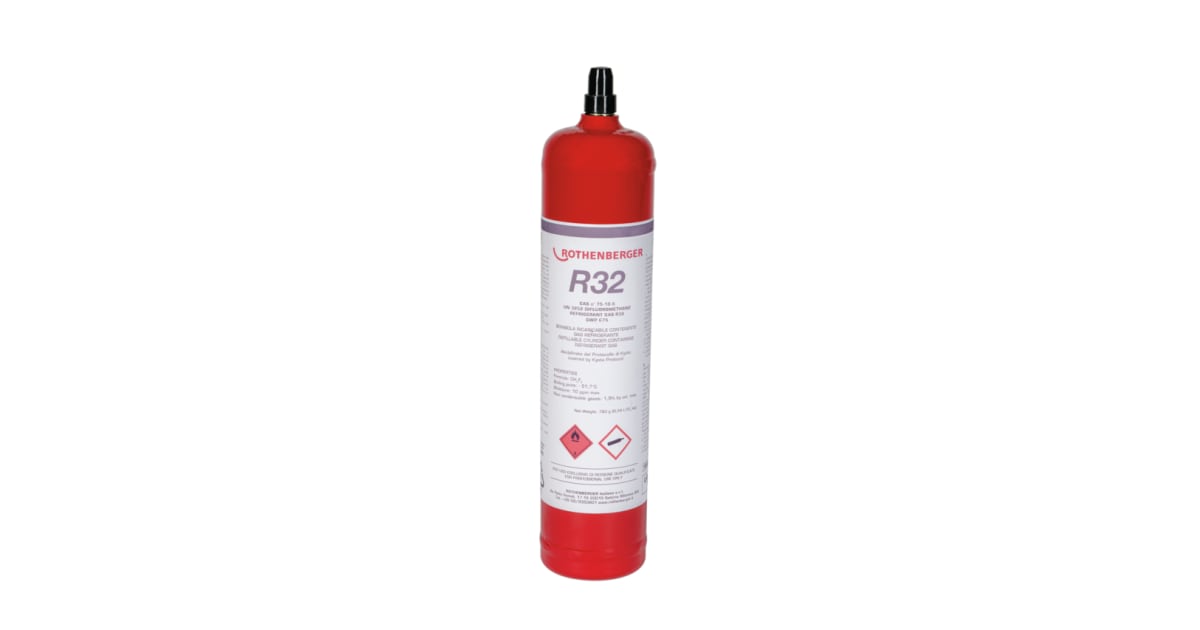 Refrigerant R32, 0.78kg,1L steel bottle, Refrigerants