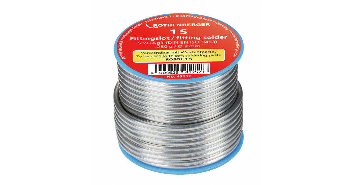 Припой за фитинги 1 S, 3 mm, 250 g шпула, ISO 9453 | Консумативи за ...