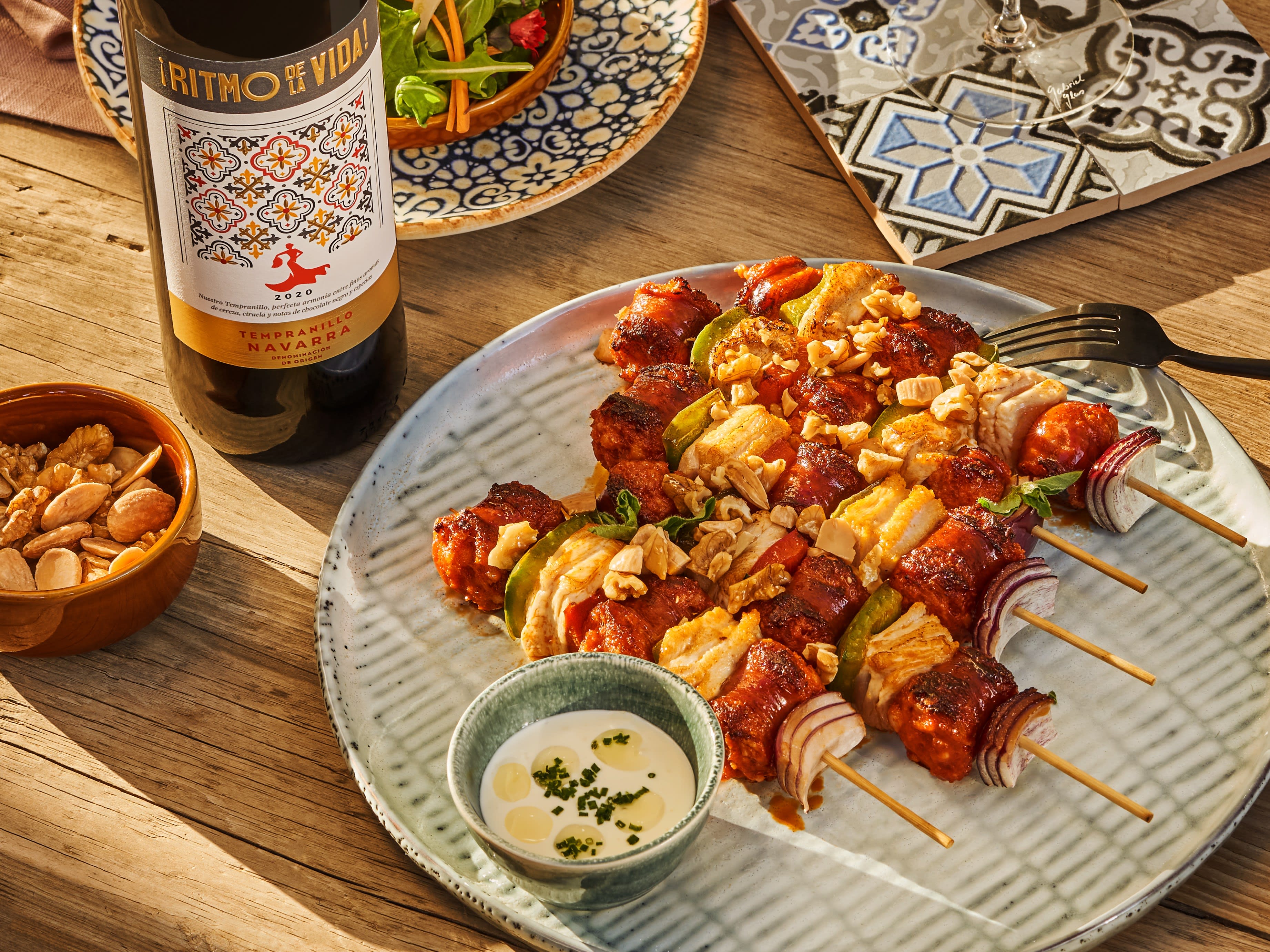 Chorizo-Hähnchen-Spieße
