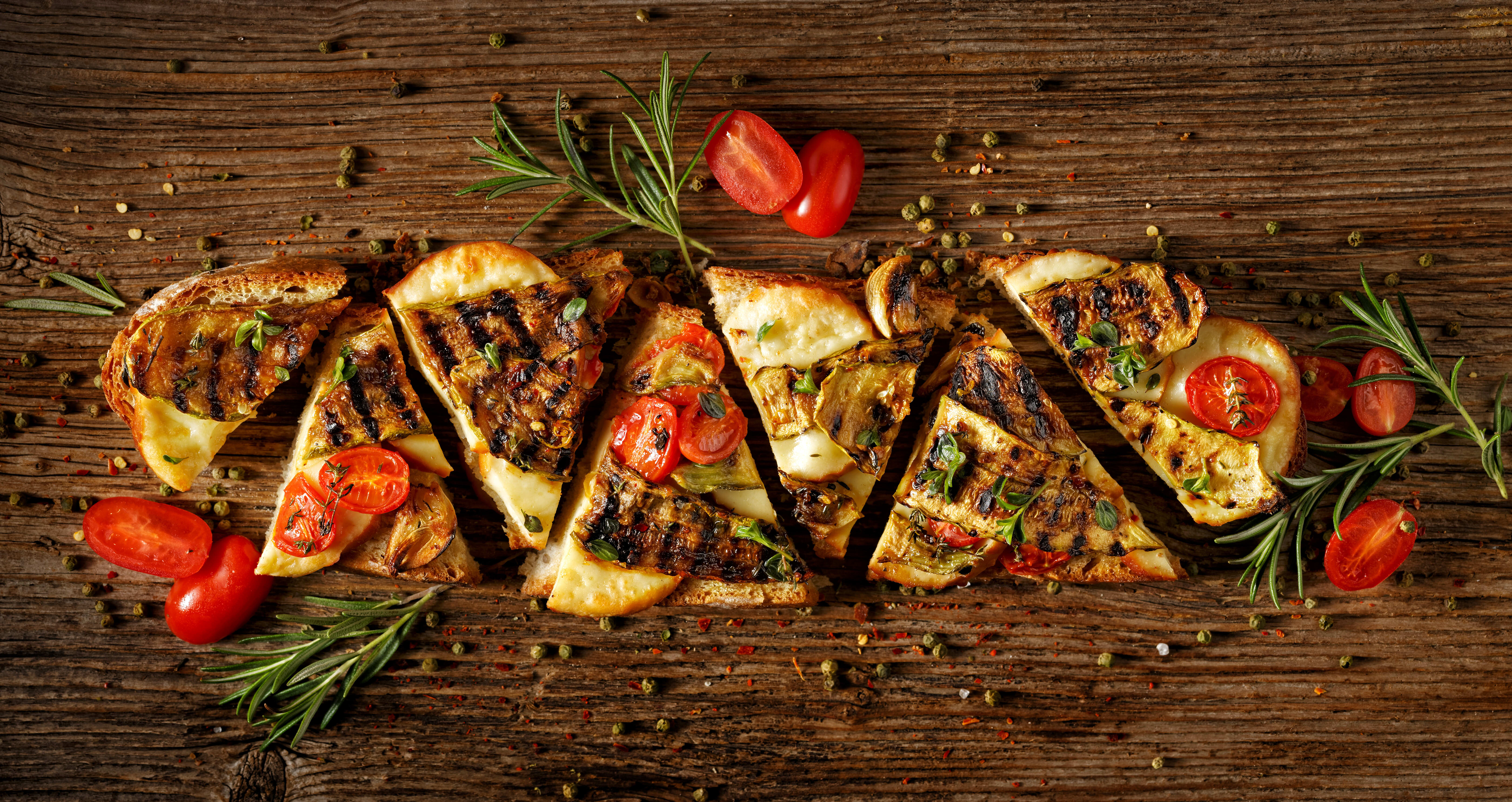 Gegrillte Gemüsebruschetta