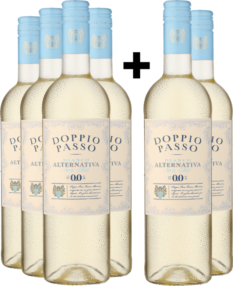 4+2-PAKET Doppio Passo Bianco »Alternativa« Alkoholfrei (6 × 0,75 l)