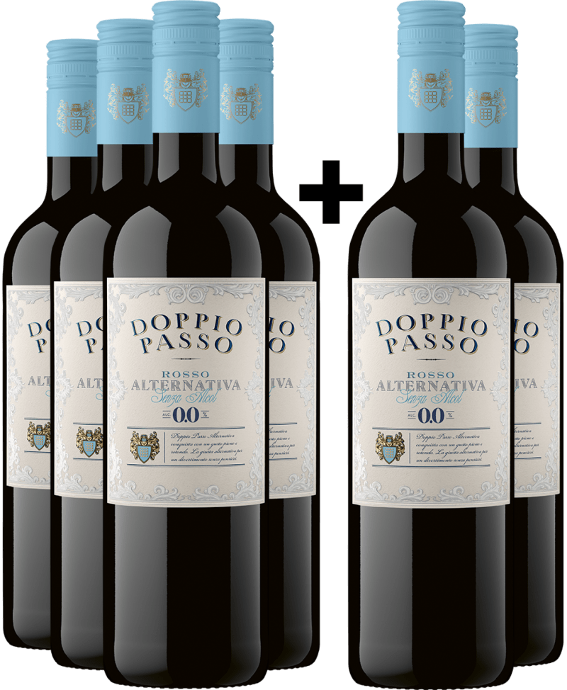 4+2-PAKET Doppio Passo Rosso »Alternativa« Alkoholfrei (6 × 0,75 l)