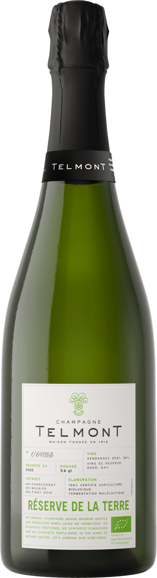 Telmont Champagner Extra Brut Réserve de la Terre – Bio