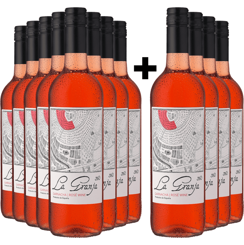 8+4-PAKET La Granja 360° Garnacha Rosado 2025 (12 × 0,75 l)