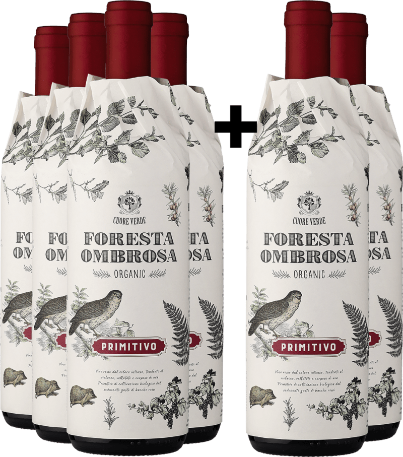4+2-PAKET Cuore Verde »Foresta Ombrosa« Primitivo – Bio 2025 (6 × 0,75 l)