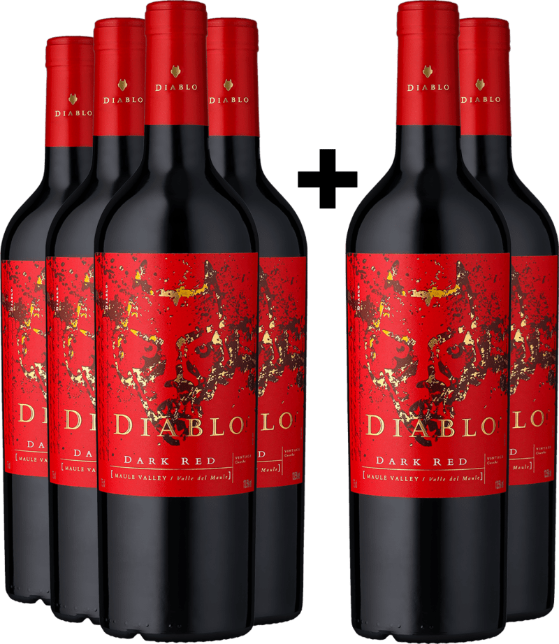 4+2-PAKET Concha y Toro »Diablo« Dark Red 2024 (6 × 0,75 l)