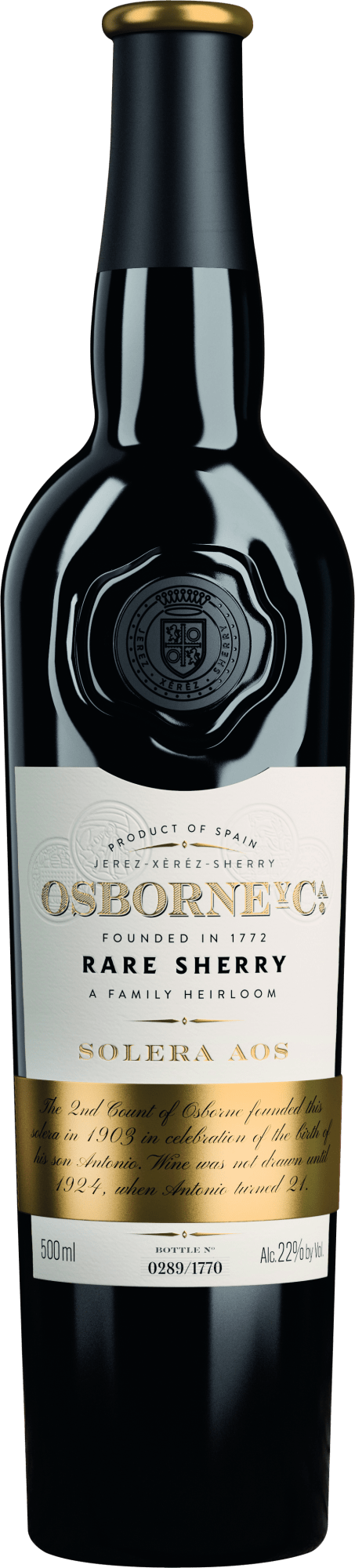Osborne »RARE« Sherry Amontillado Solera AOS (0,5 l)