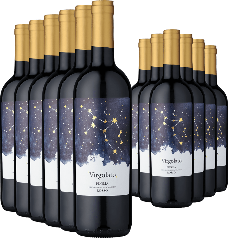 6+6-PAKET Virgolato Puglia Rosso 2023 (12 × 0,75 l)