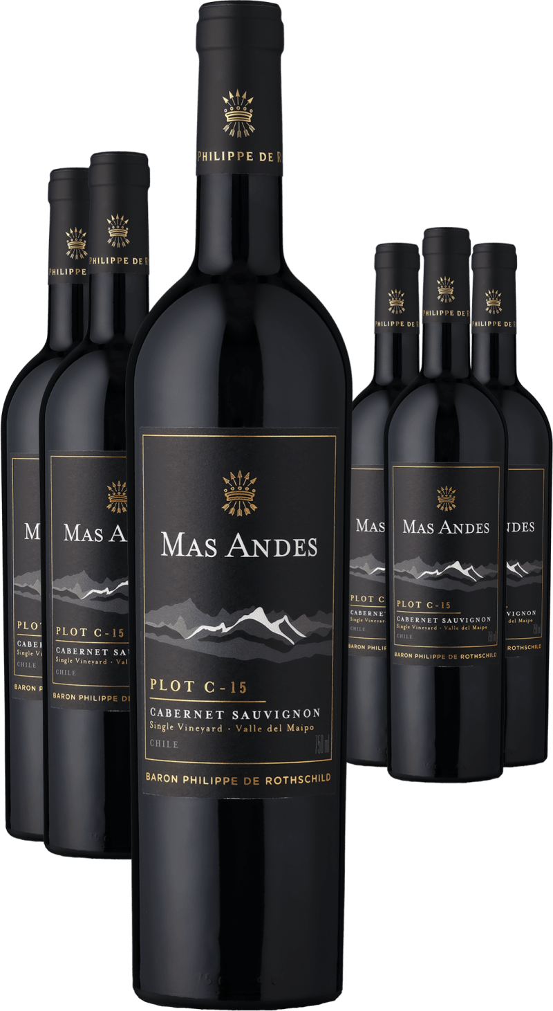 3+3-PAKET Rothschild Mas Andes PLOT C-15 Cabernet Sauvignon 2023 (6 × 0,75 l)