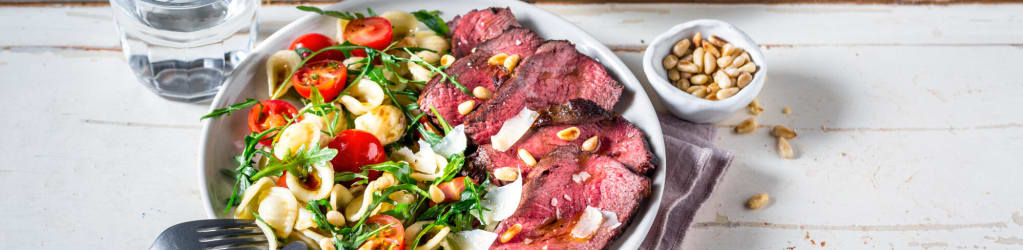 Pastasalat mit Tagliata di Manzo