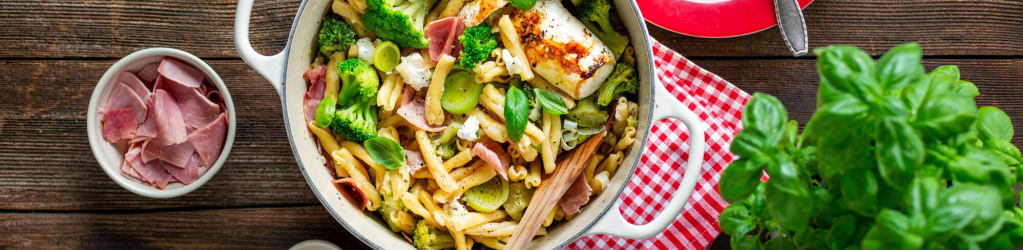 Gebackene Ziegenkäsepasta