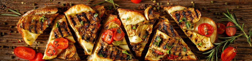 Gegrillte Gemüsebruschetta