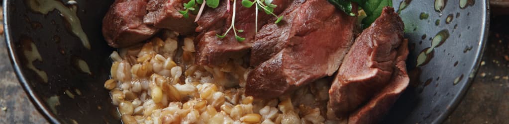 Rehrücken auf Risotto