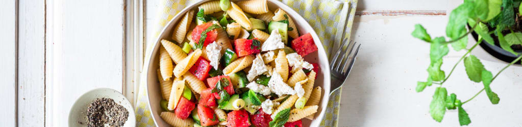 Wassermelonen-Pastasalat