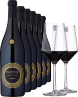 2024 Magnifico Fuoco Primitivo im 6er-Vorratspaket + 2er-Set Zwiesel Glas »PURE«