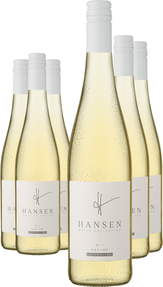 3+3-PAKET HANSEN »White Collection« N°1 Riesling Alkoholfrei