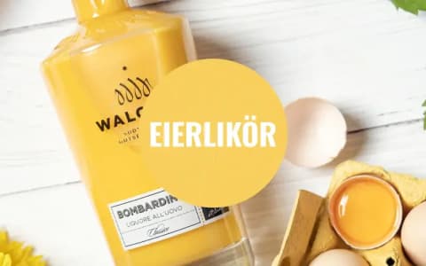 Eine Flasche Walcher Bombardino Eierlikör.