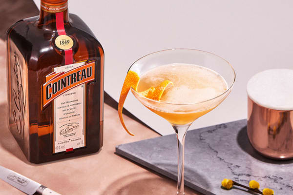 Sidecar Cocktail gemixt mit Cointreau