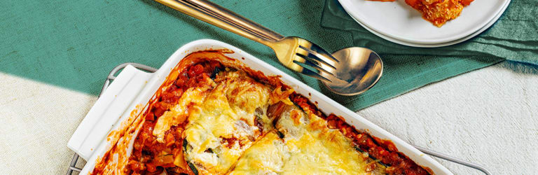 Zucchinilasagne mit Provolone