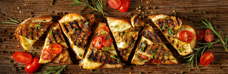 Gegrillte Gemüsebruschetta